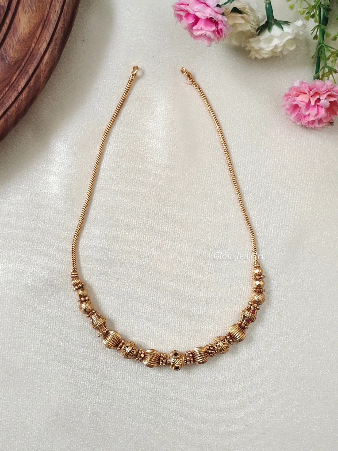 Premium Quality Gold Beaded Necklace