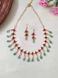 Premium Quality Jadau Kundan Pearl Drop Necklace