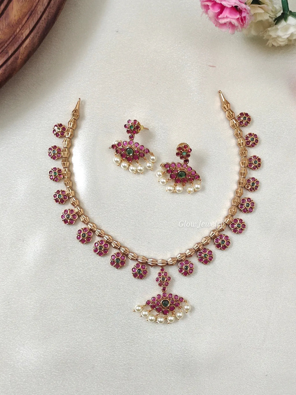 Premium Quality Kempu Necklace