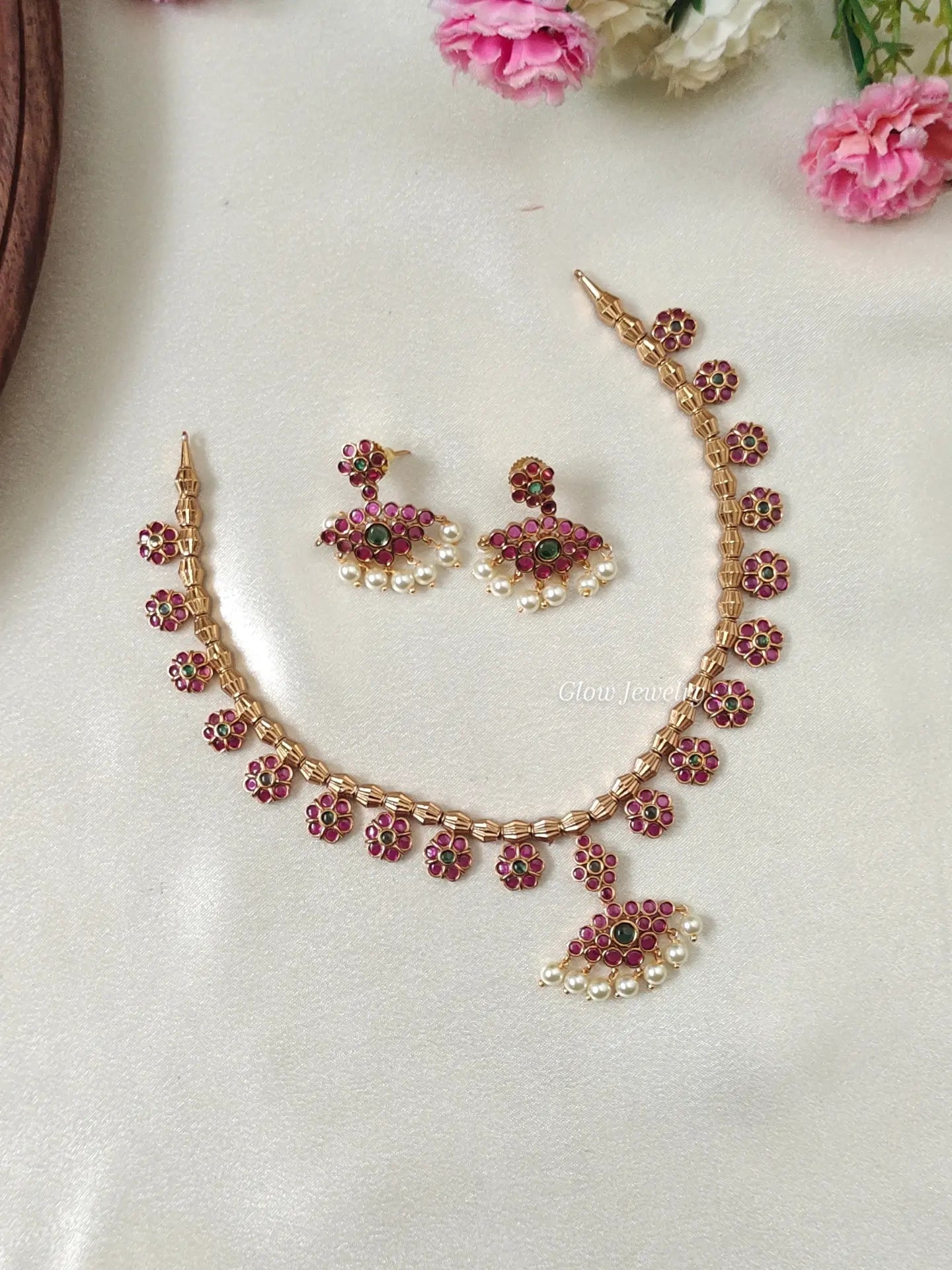 Premium Quality Kempu Necklace