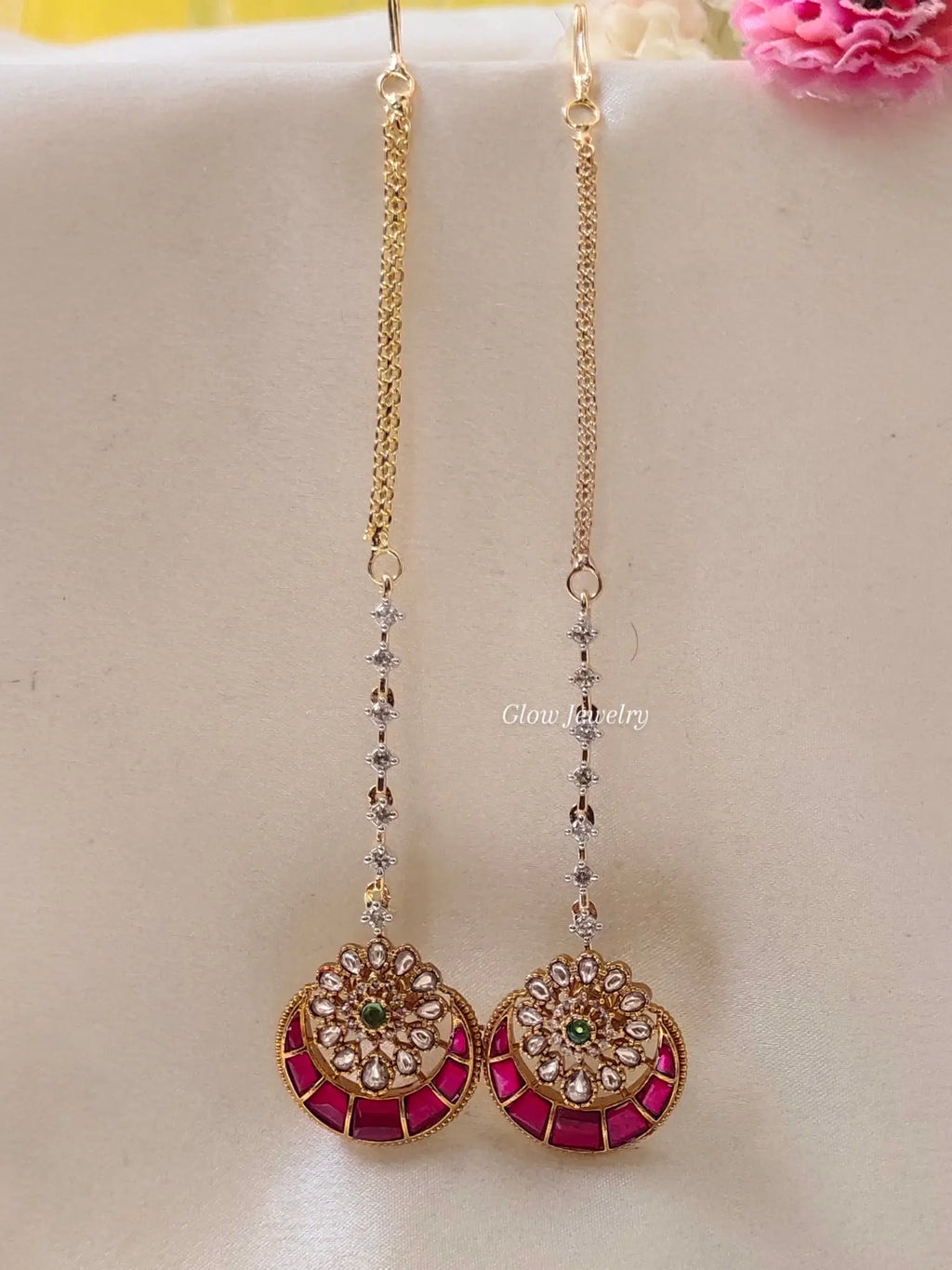 Premium Quality Jadau Stud with AD Stone Maatil