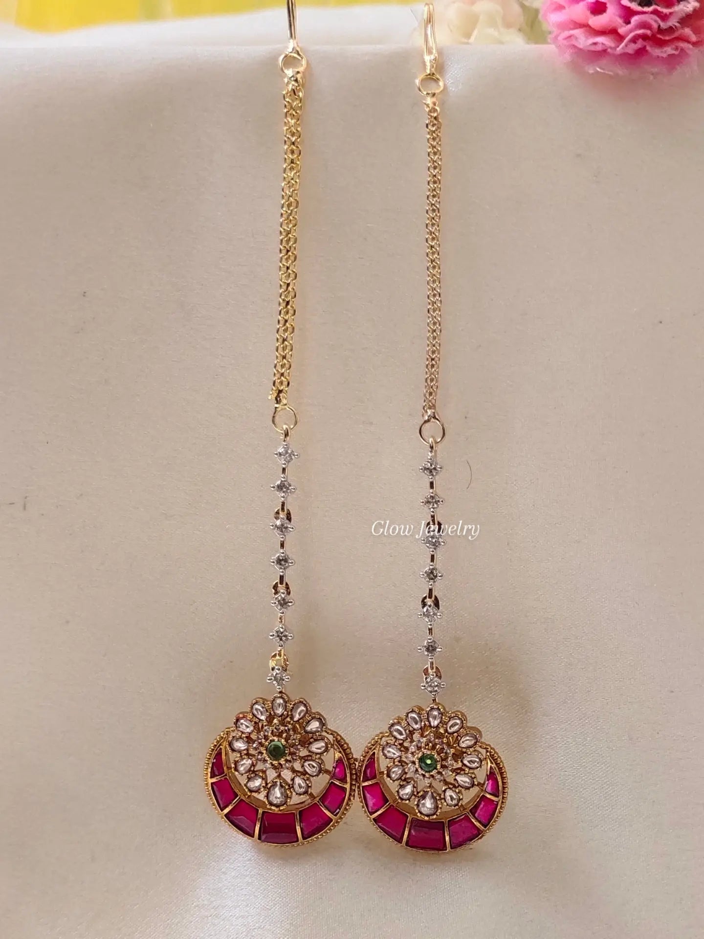 Premium Quality Jadau Stud with AD Stone Maatil