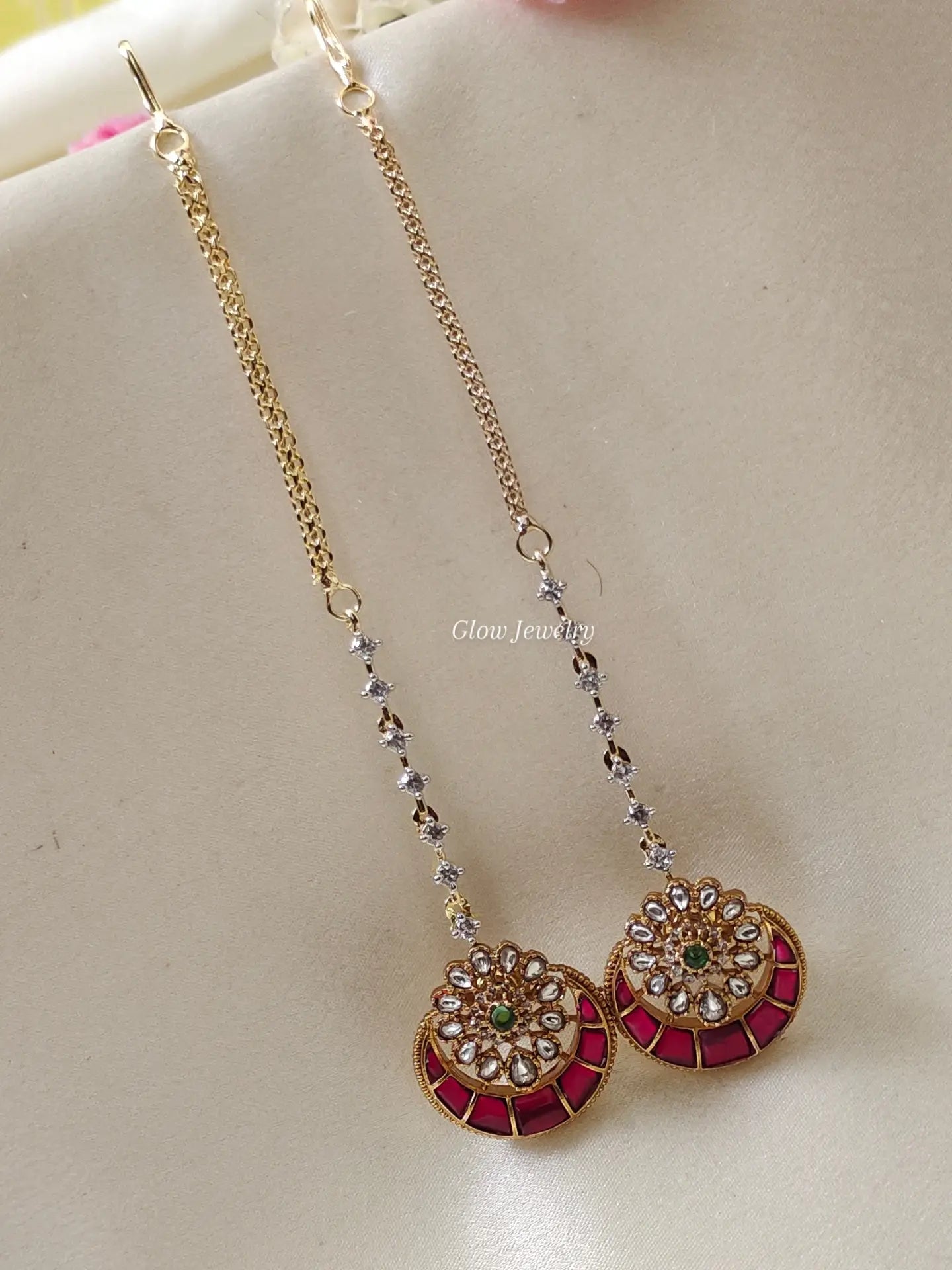 Premium Quality Jadau Stud with AD Stone Maatil