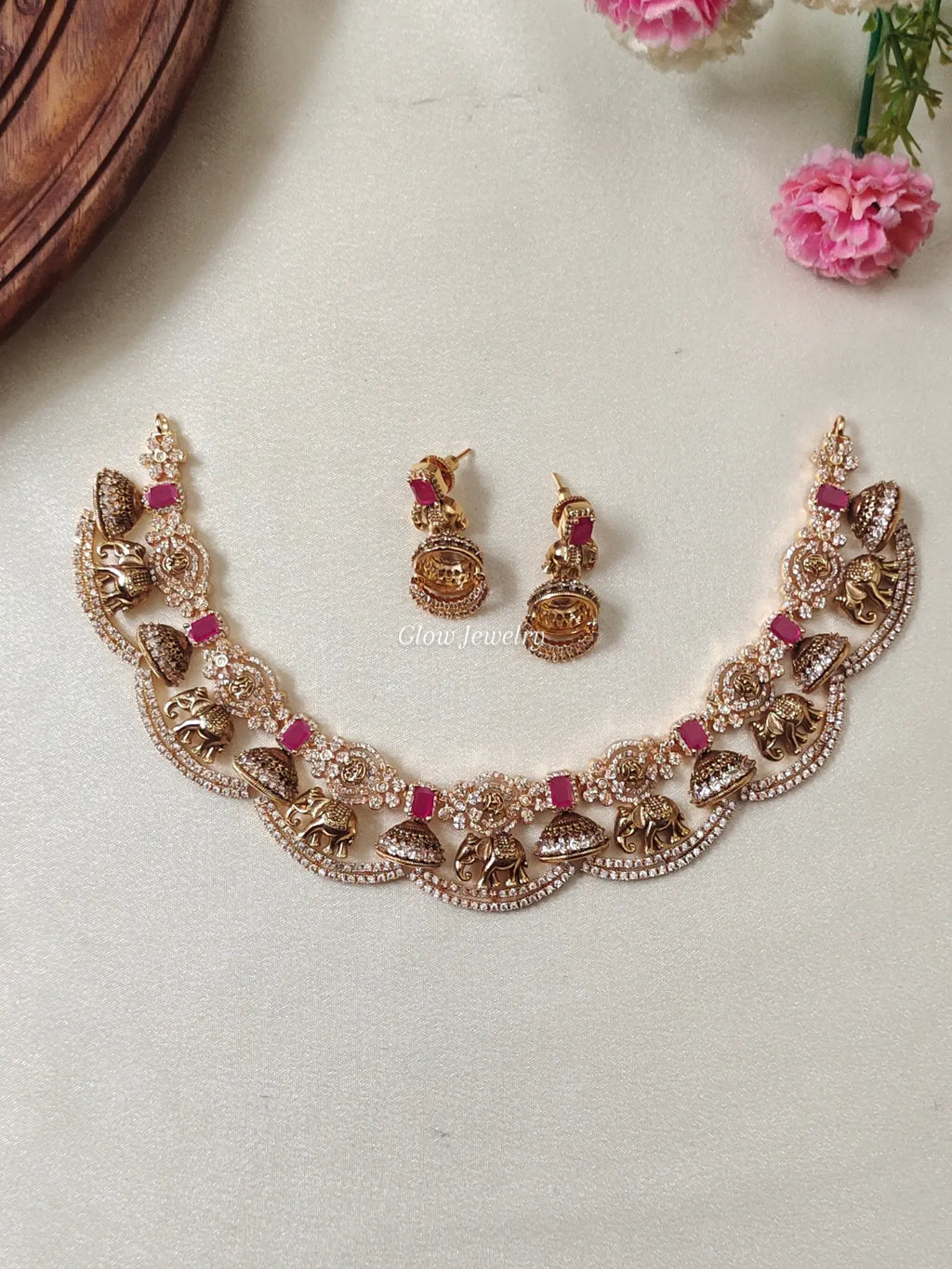 Premium Quality Elephant AD Stone Necklace