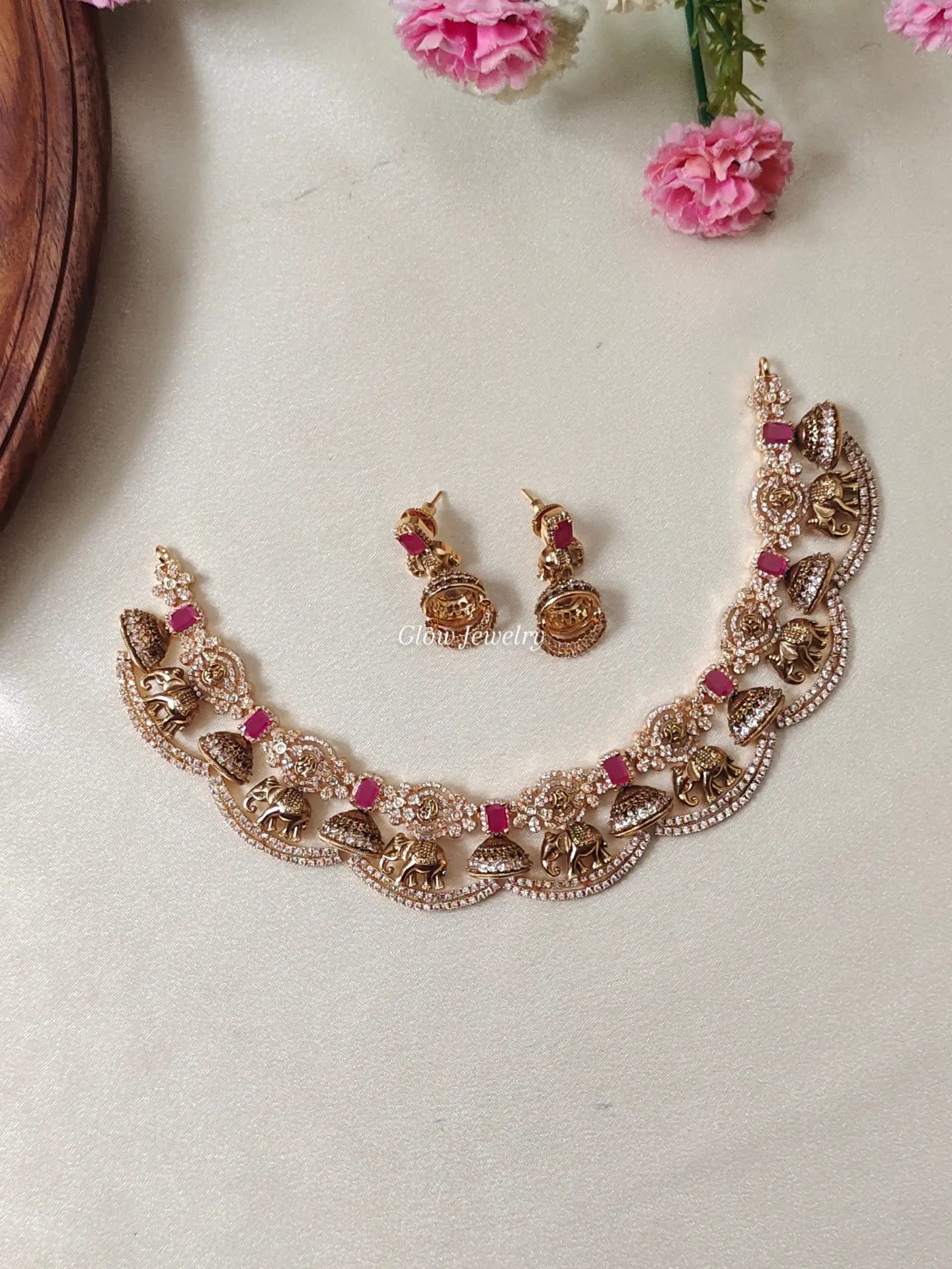 Premium Quality Elephant AD Stone Necklace