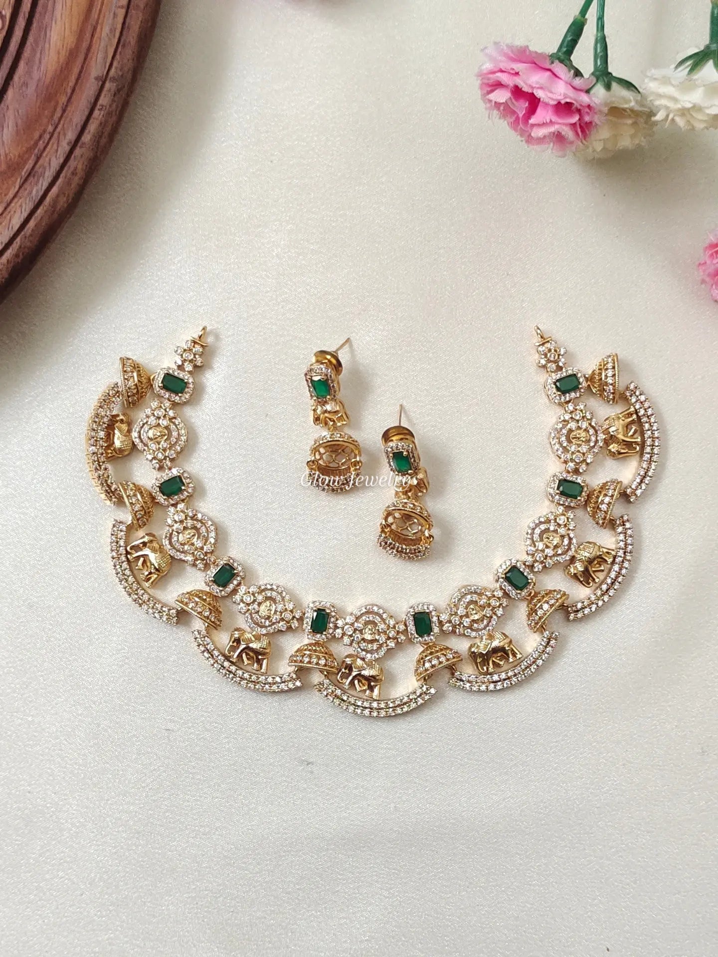 Premium Quality Elephant AD Stone Necklace
