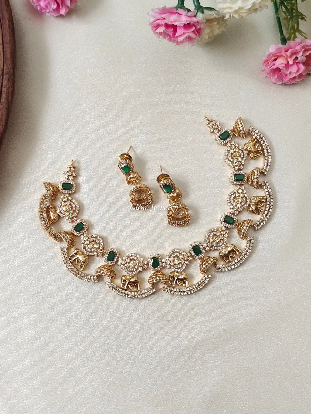 Premium Quality Elephant AD Stone Necklace