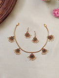 Premium Quality Kemp Stone Attigai Necklace