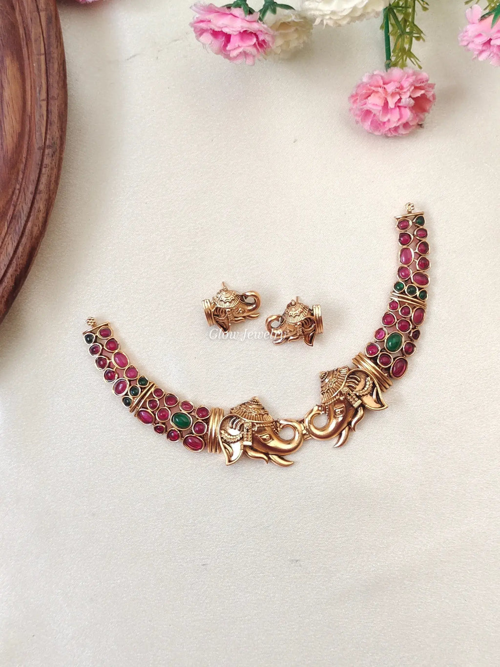 Premium Quality Antique Gold Elephant Necklace
