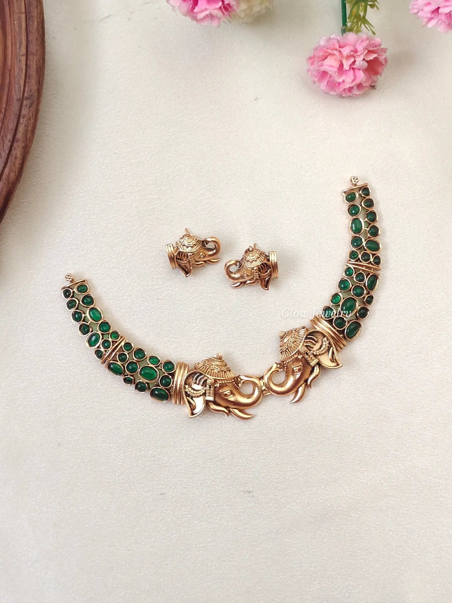 Premium Quality Antique Gold Elephant Necklace