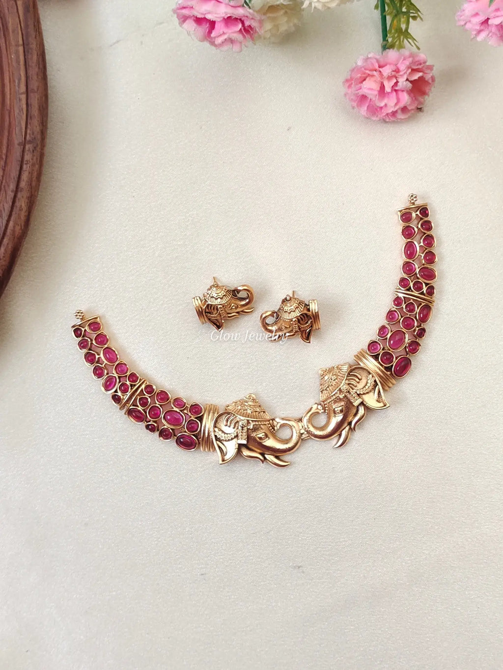 Premium Quality Antique Gold Elephant Necklace