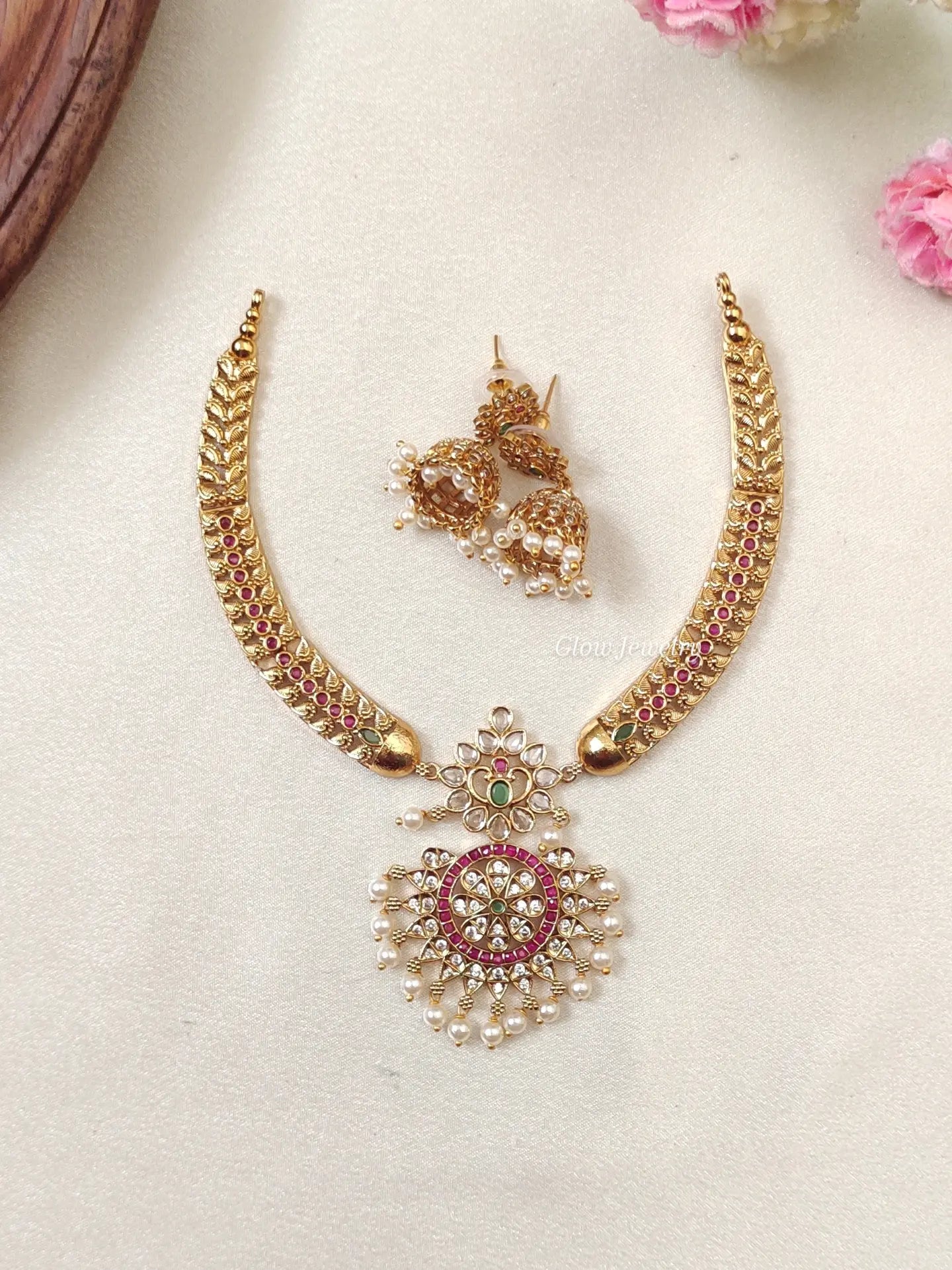 Premium Quality Kempu Kanti Necklace