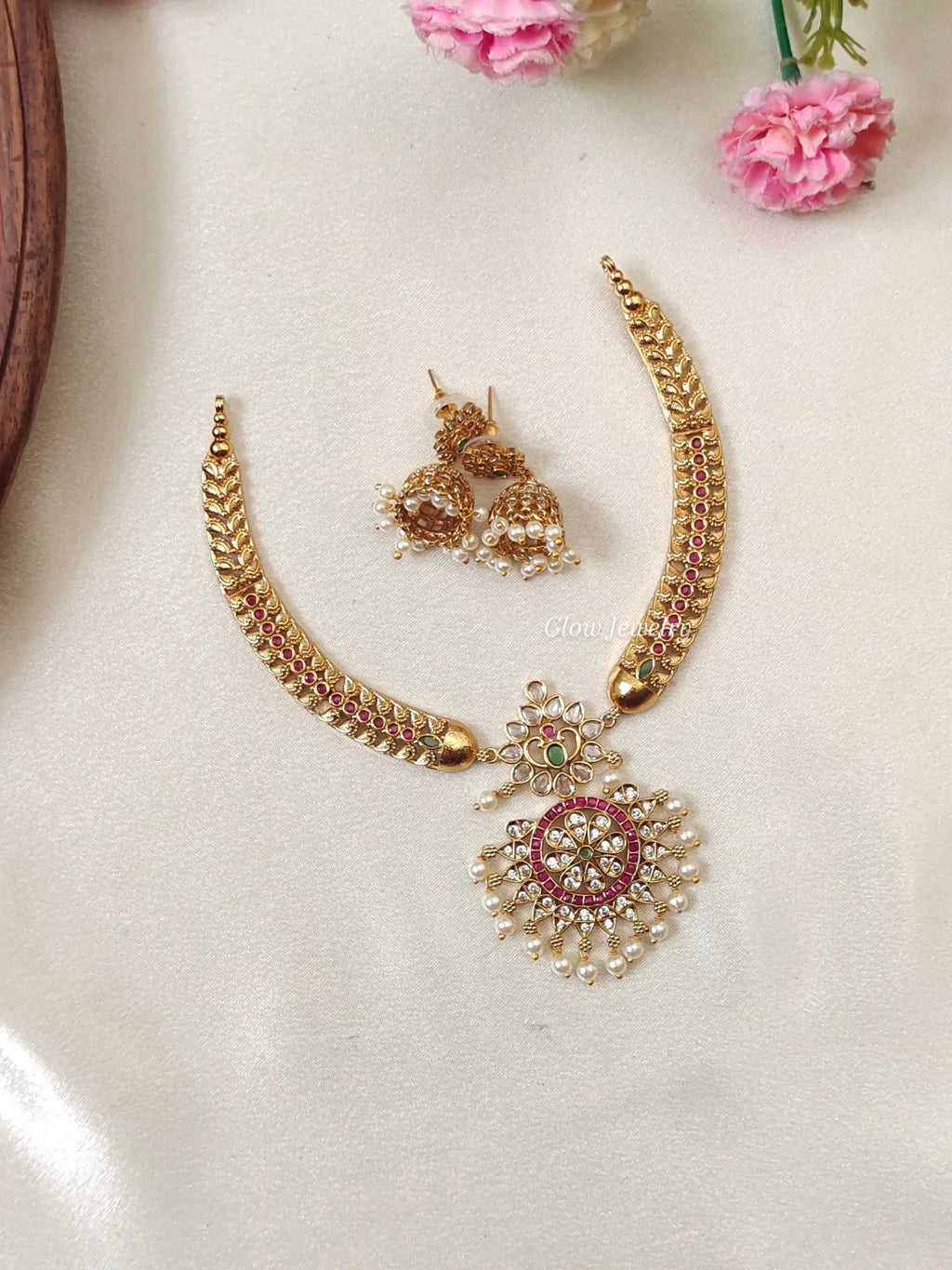 Premium Quality Kempu Kanti Necklace