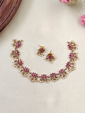 Premium Quality Kempu Lotus Guttapusalu Necklace