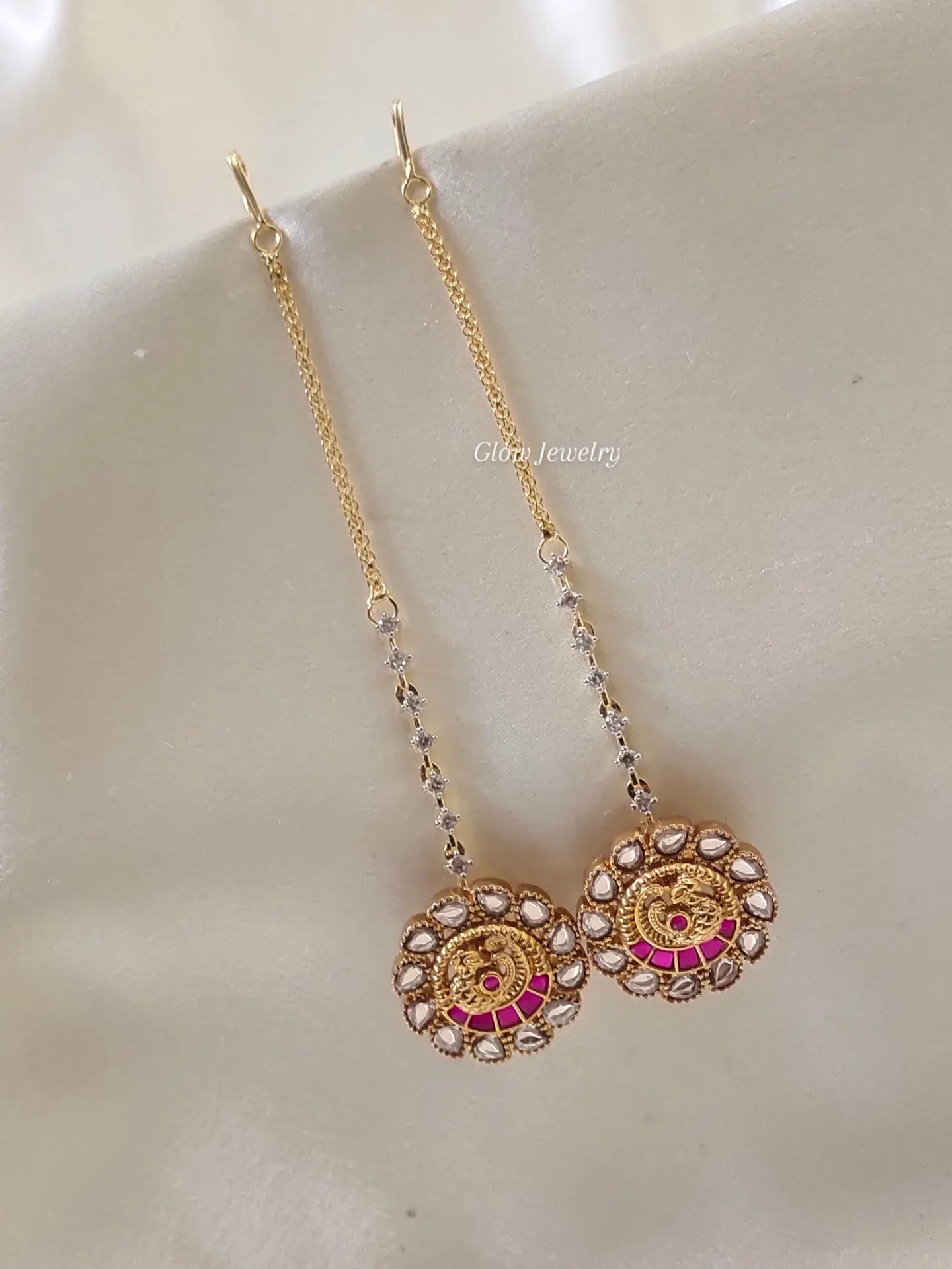 Premium Quality Jadau Stud with AD Stone Maatil