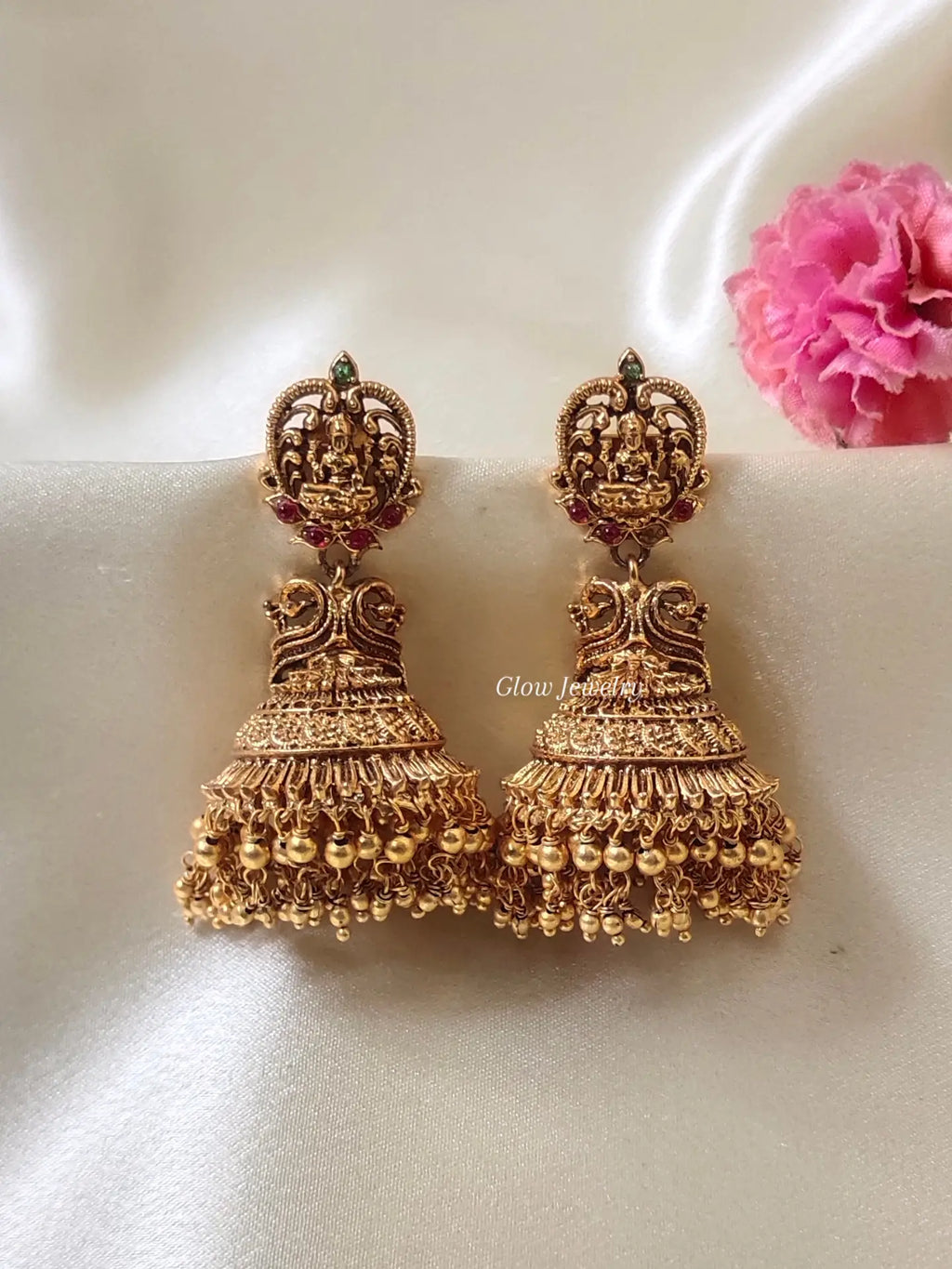 Premium Quality Lakshmi Peacock Design Jumka