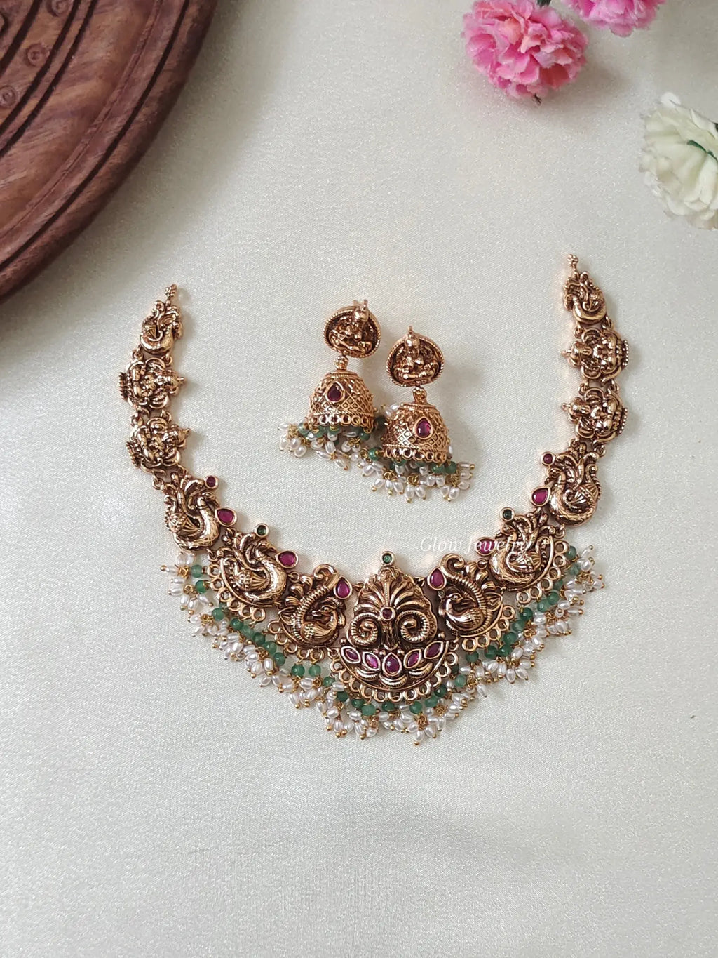 Premium Quality Gold Alike Peacock Design Necklace