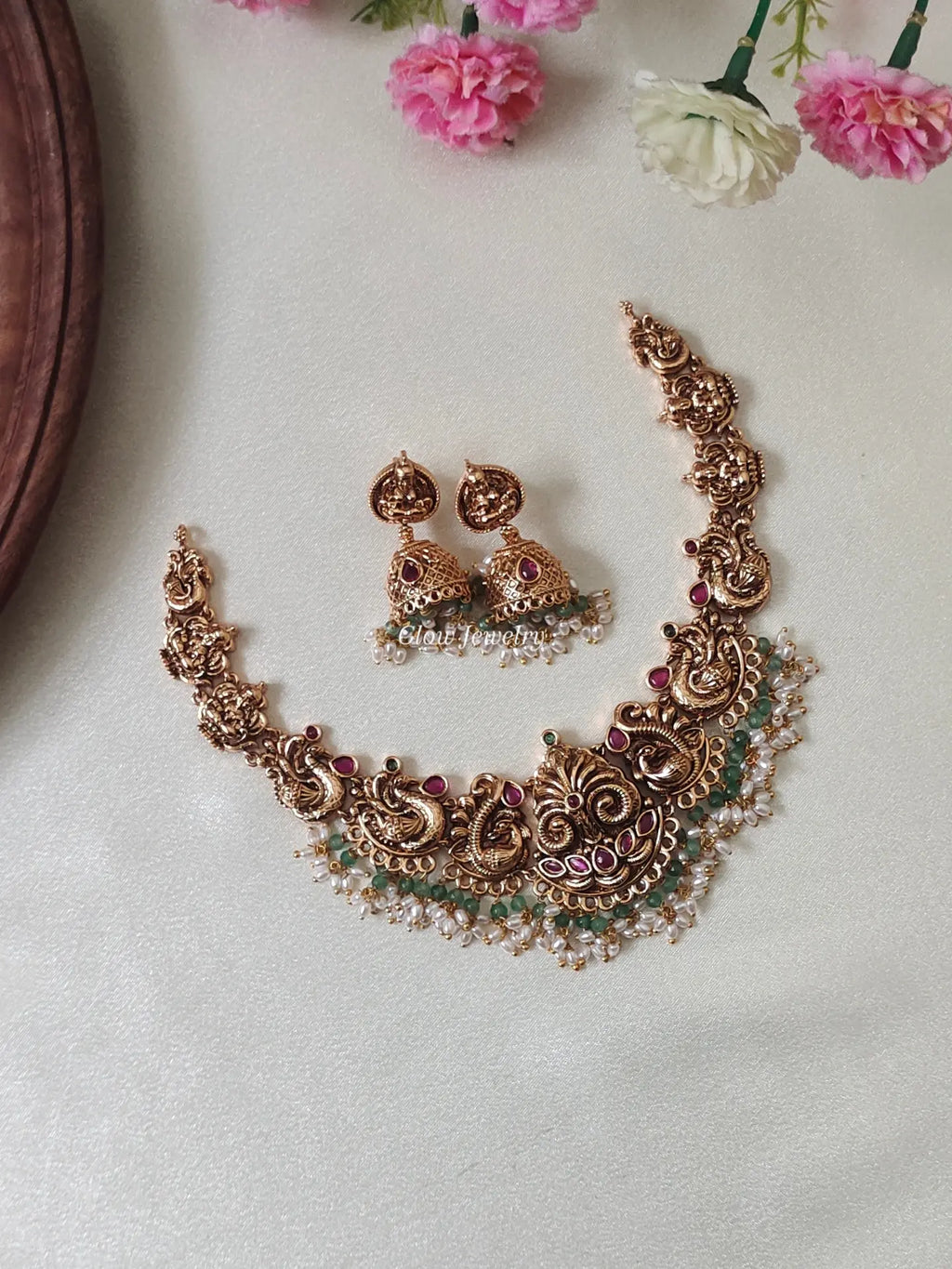 Premium Quality Gold Alike Peacock Design Necklace