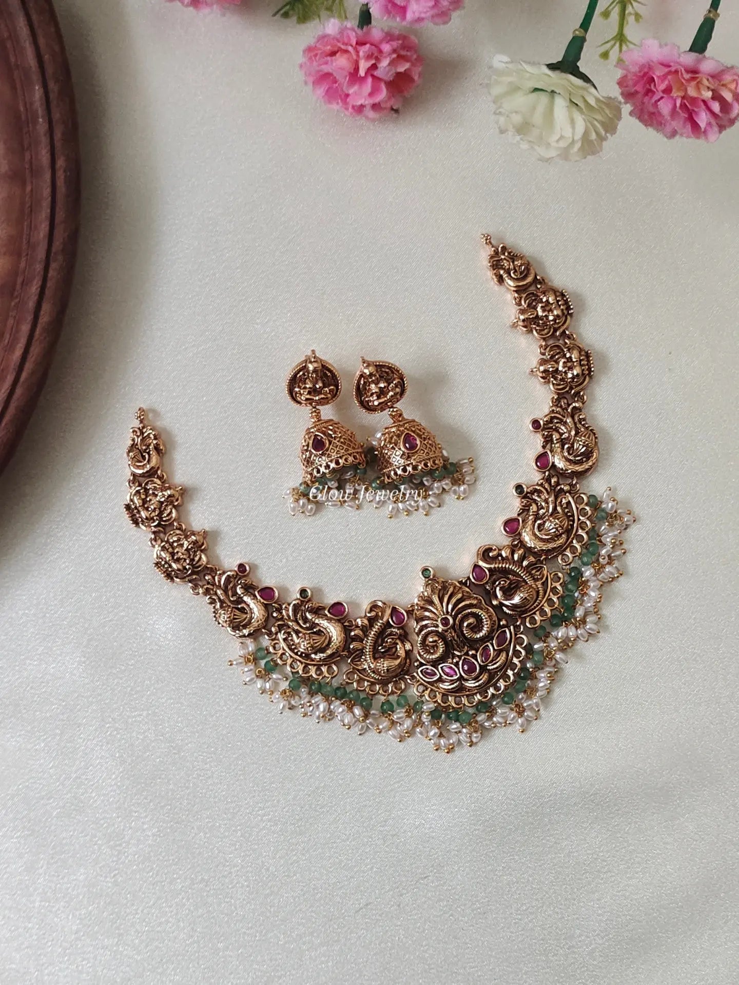 Premium Quality Gold Alike Peacock Design Necklace