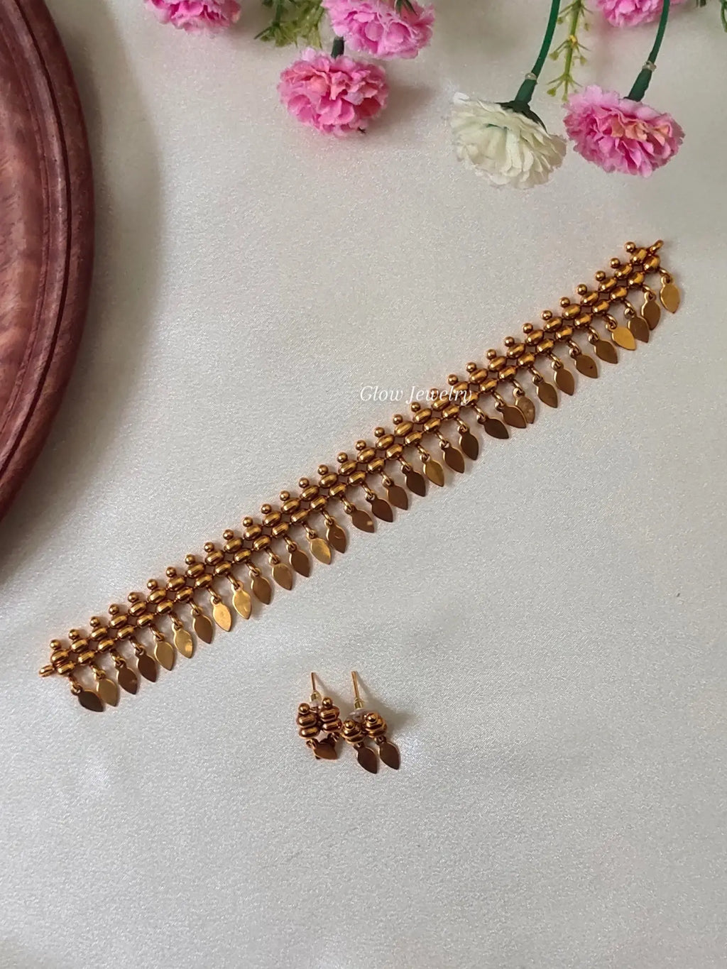 Premium Quality Gold Finish Elakkathali Necklace