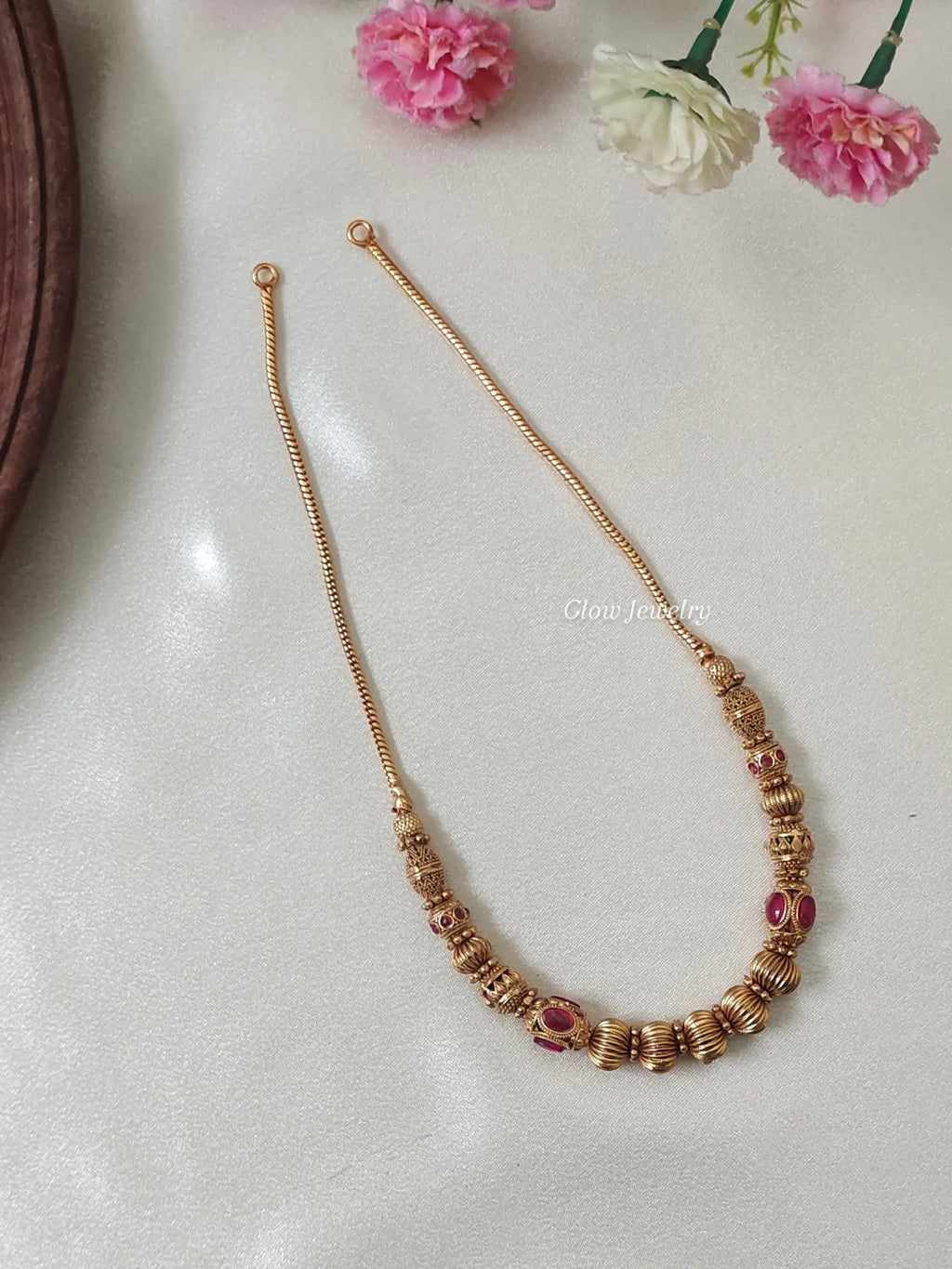 Premium Quality Gold Beaded Necklace