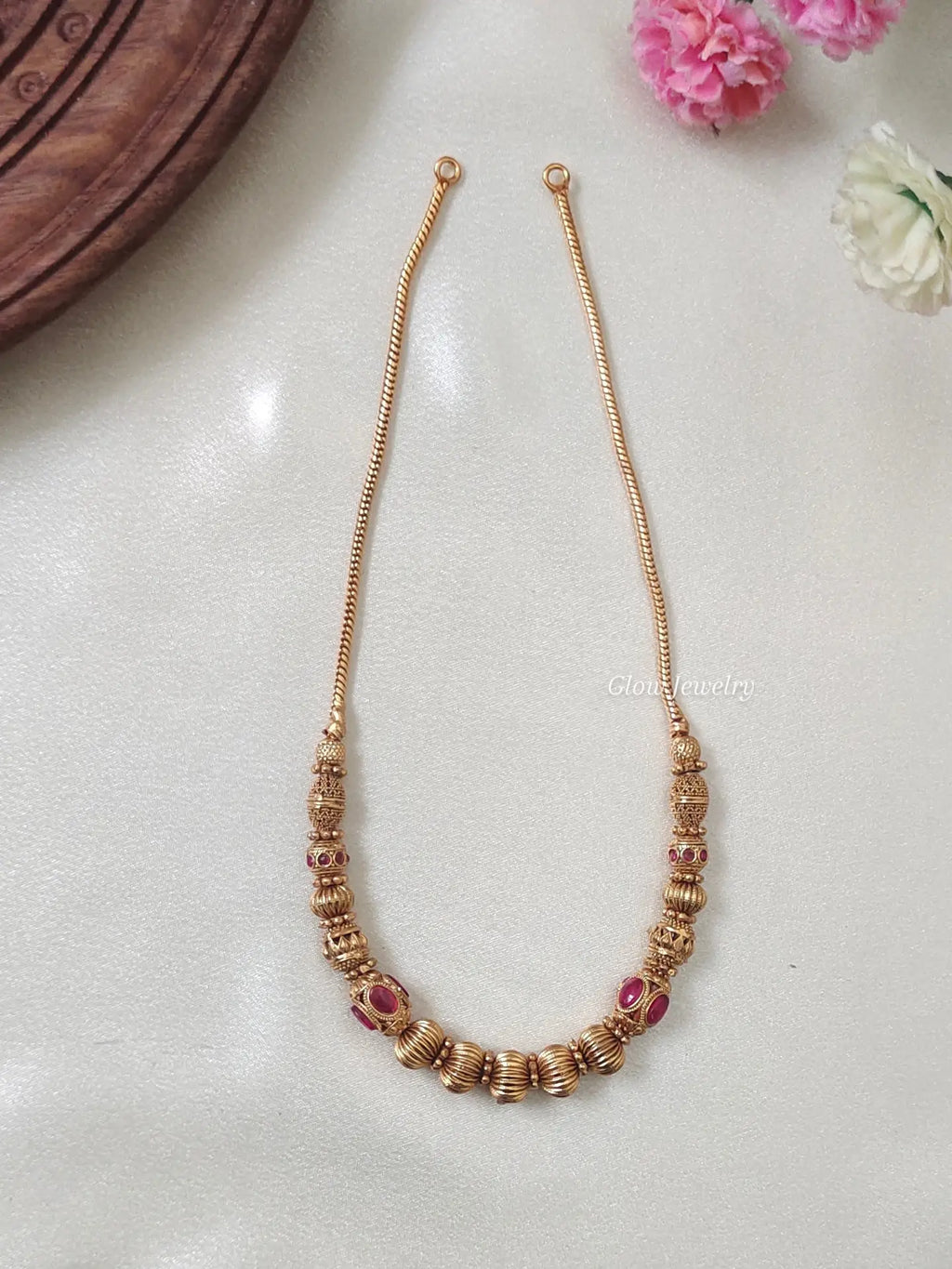 Premium Quality Gold Beaded Necklace