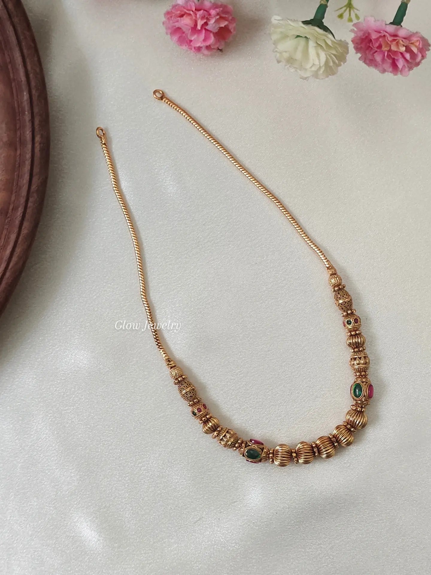 Premium Quality Gold Beaded Necklace