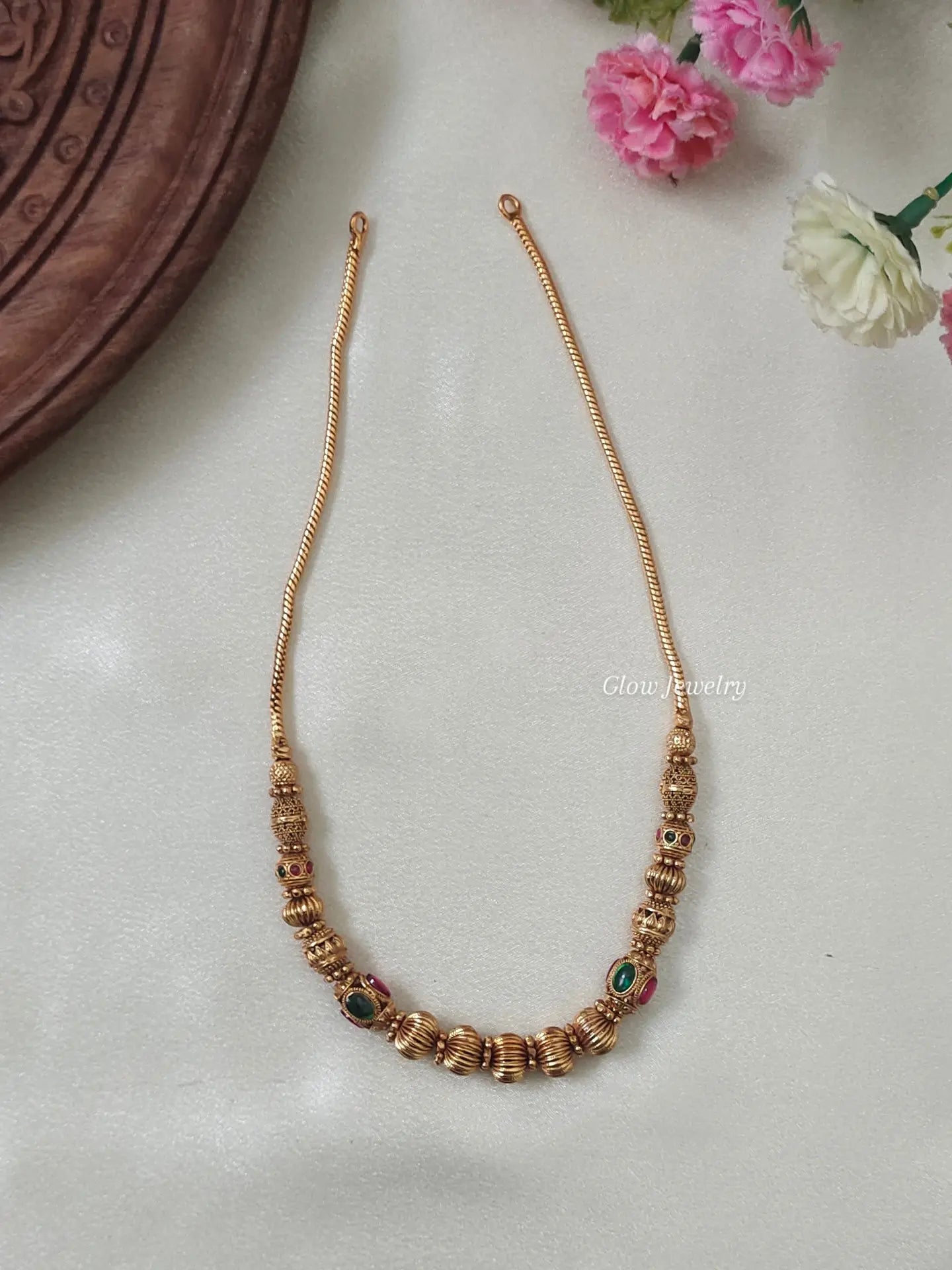 Premium Quality Gold Beaded Necklace
