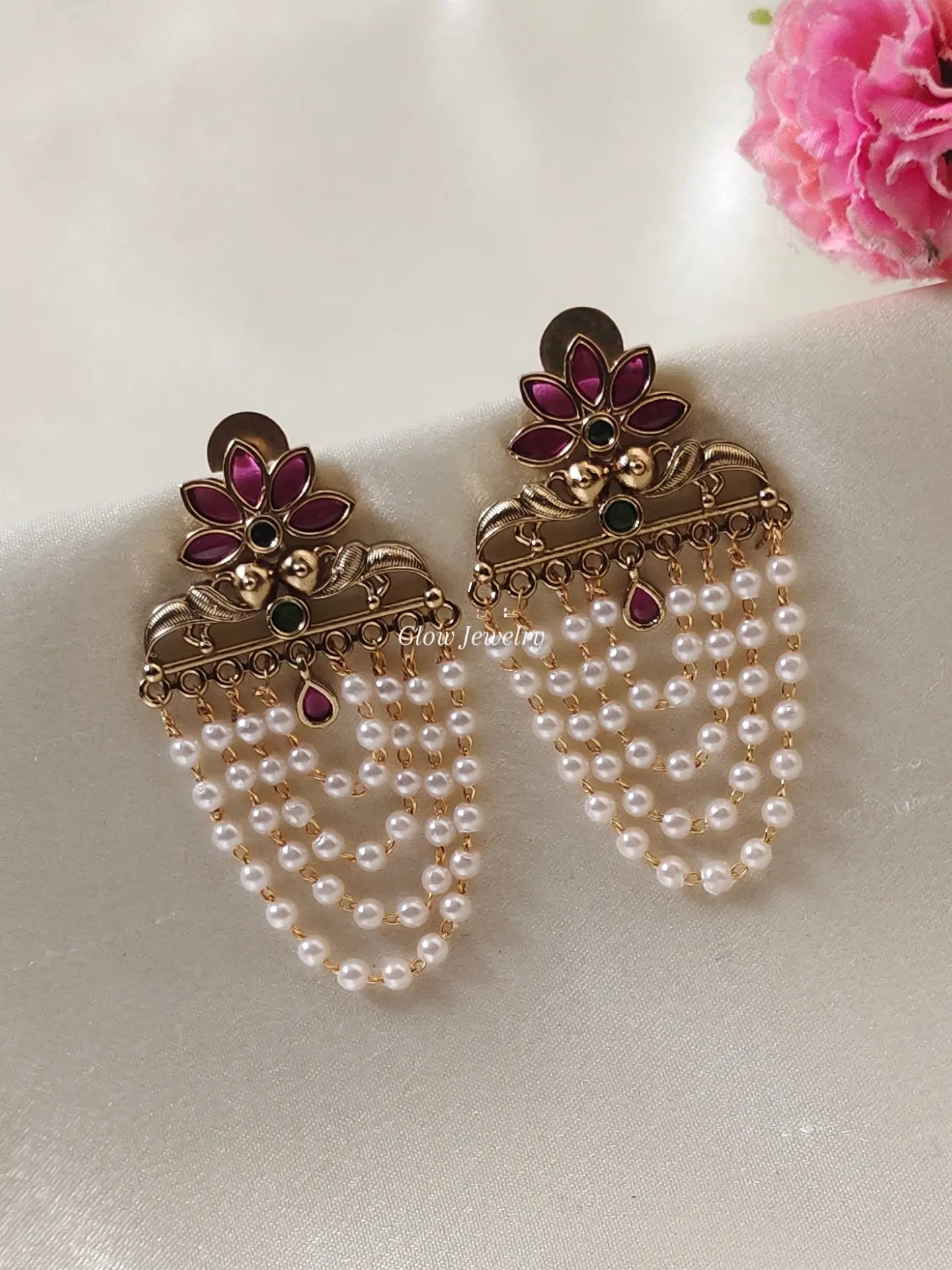Premium Quality Pearl Layered Chandbali