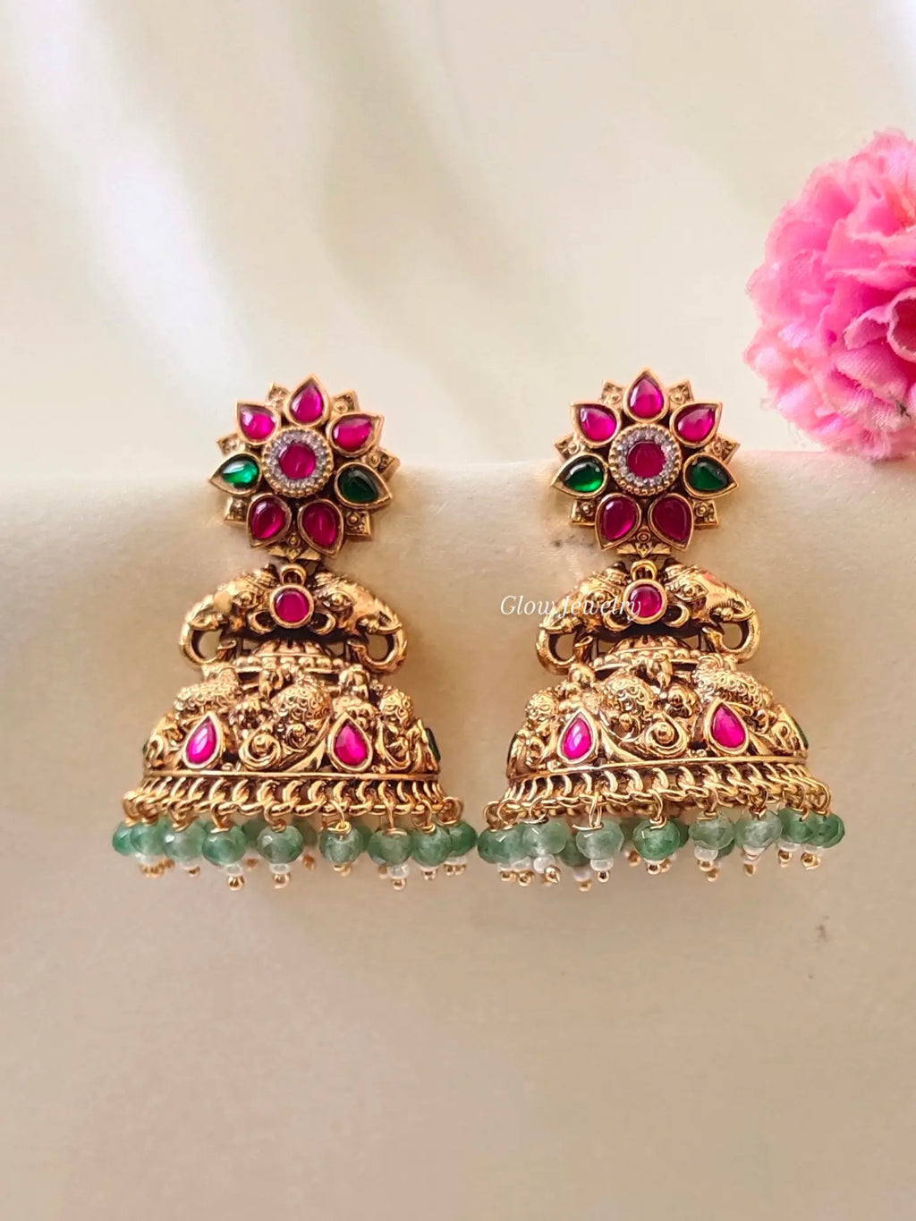 Premium Quality Bridal Peacock Design Jadau Jumka