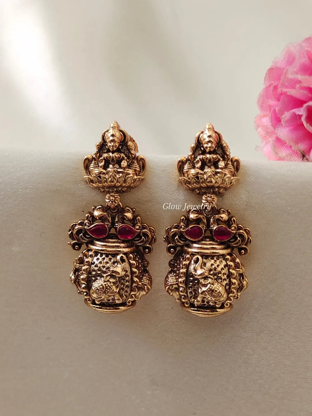 Premium Quality Antique Lakshmi Peacock Earrings