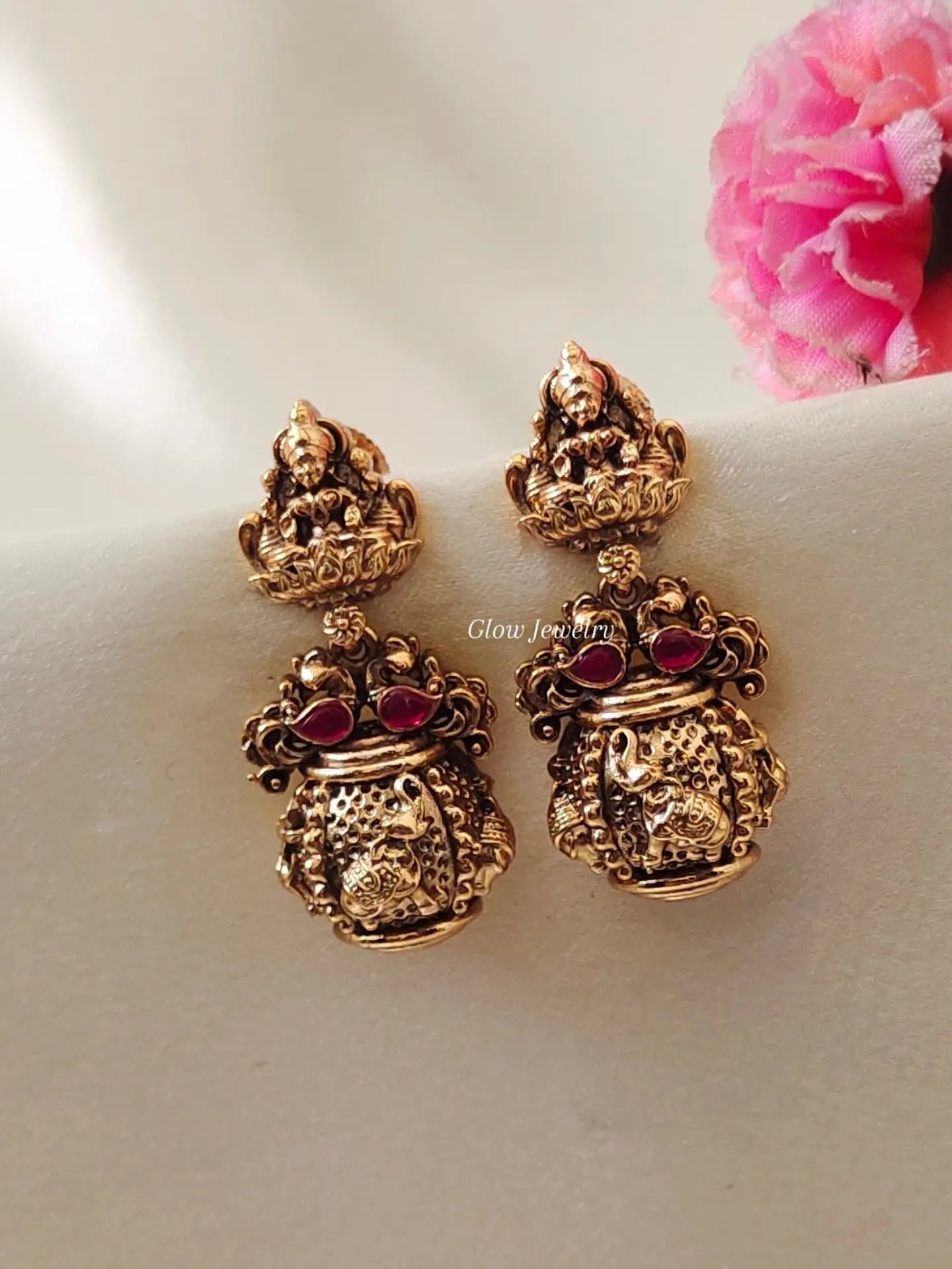 Premium Quality Antique Lakshmi Peacock Earrings