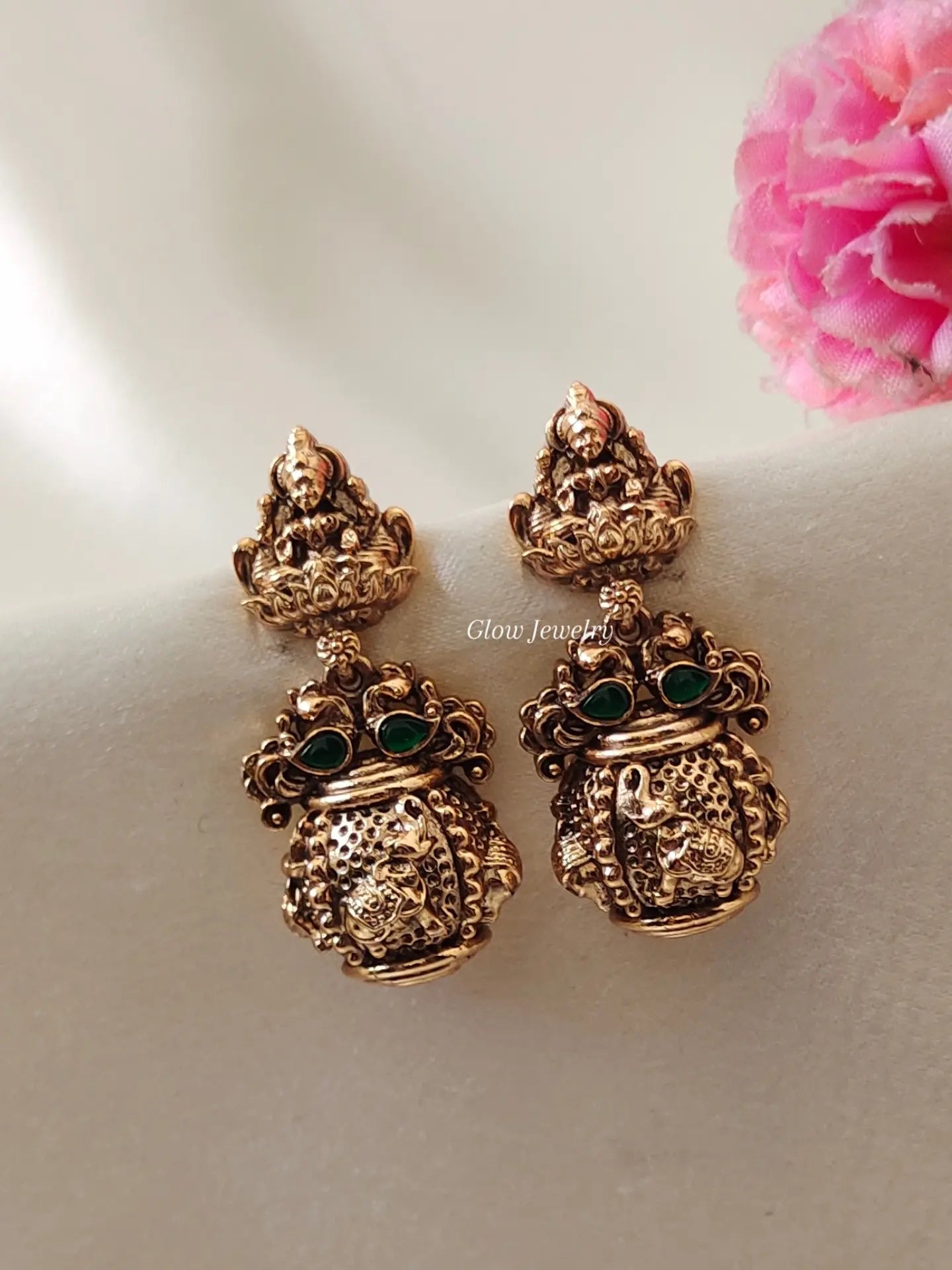Premium Quality Antique Lakshmi Peacock Earrings