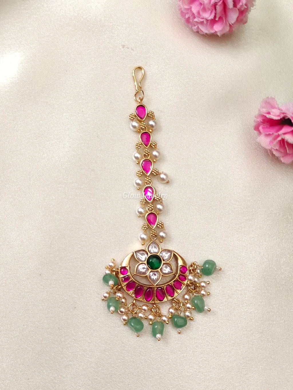 Premium Quality Jadau Kundan Maang Tikka