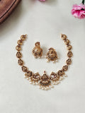 Premium Quality Gold-Alike Lakshmi Peacock Necklace