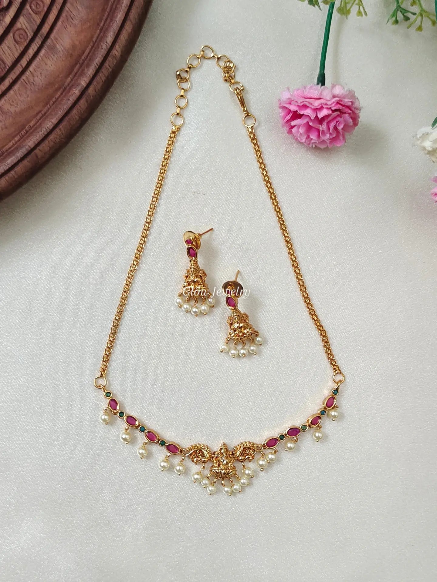 Premium Quality Kempu Necklace