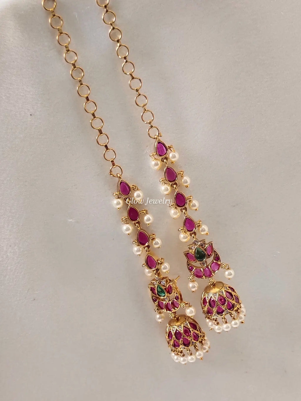 Premium Quality Kemp Stone Jumka with Maatil
