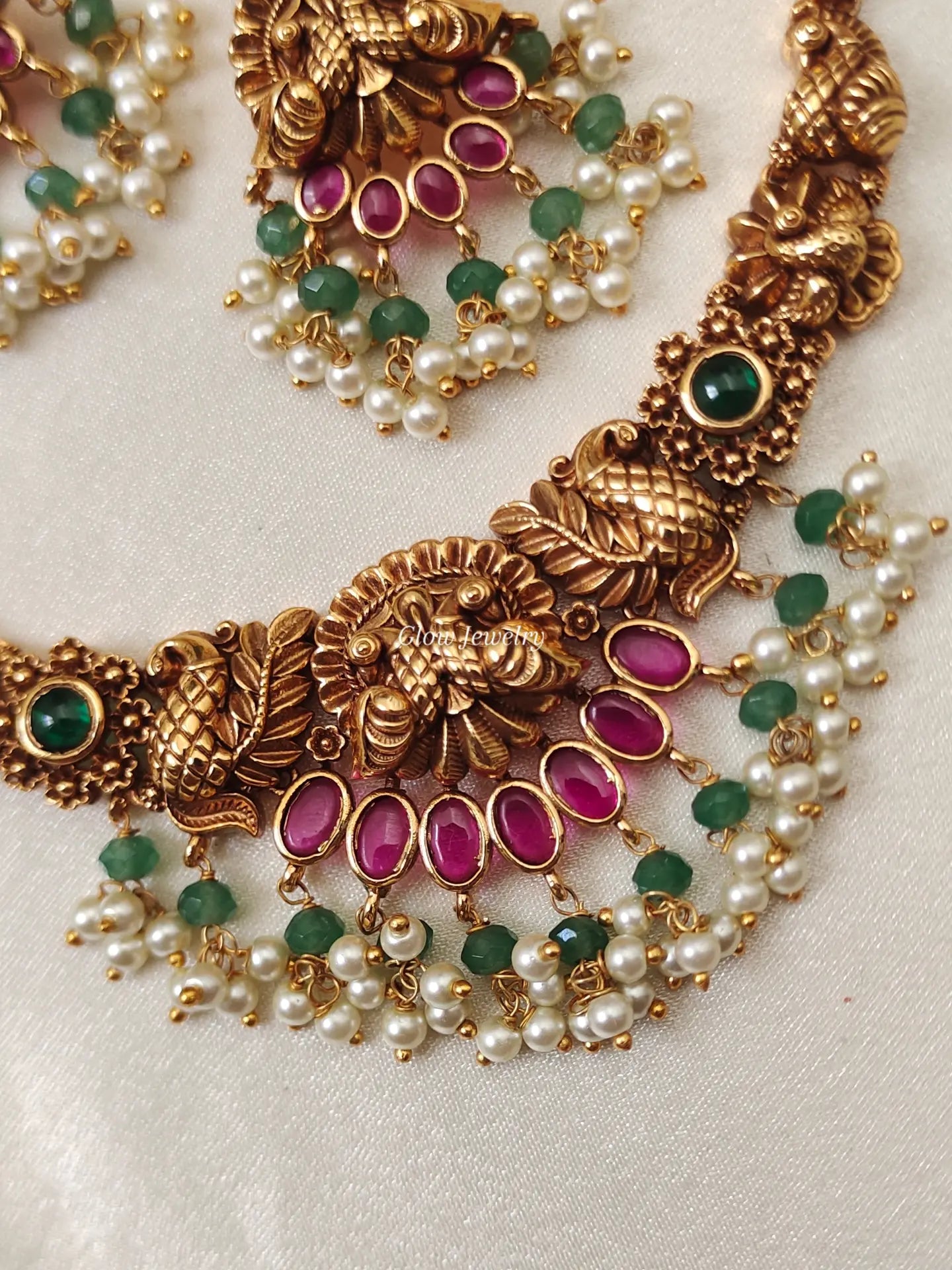 Premium Quality Gold-Alike Non-Idol Peacock Necklace