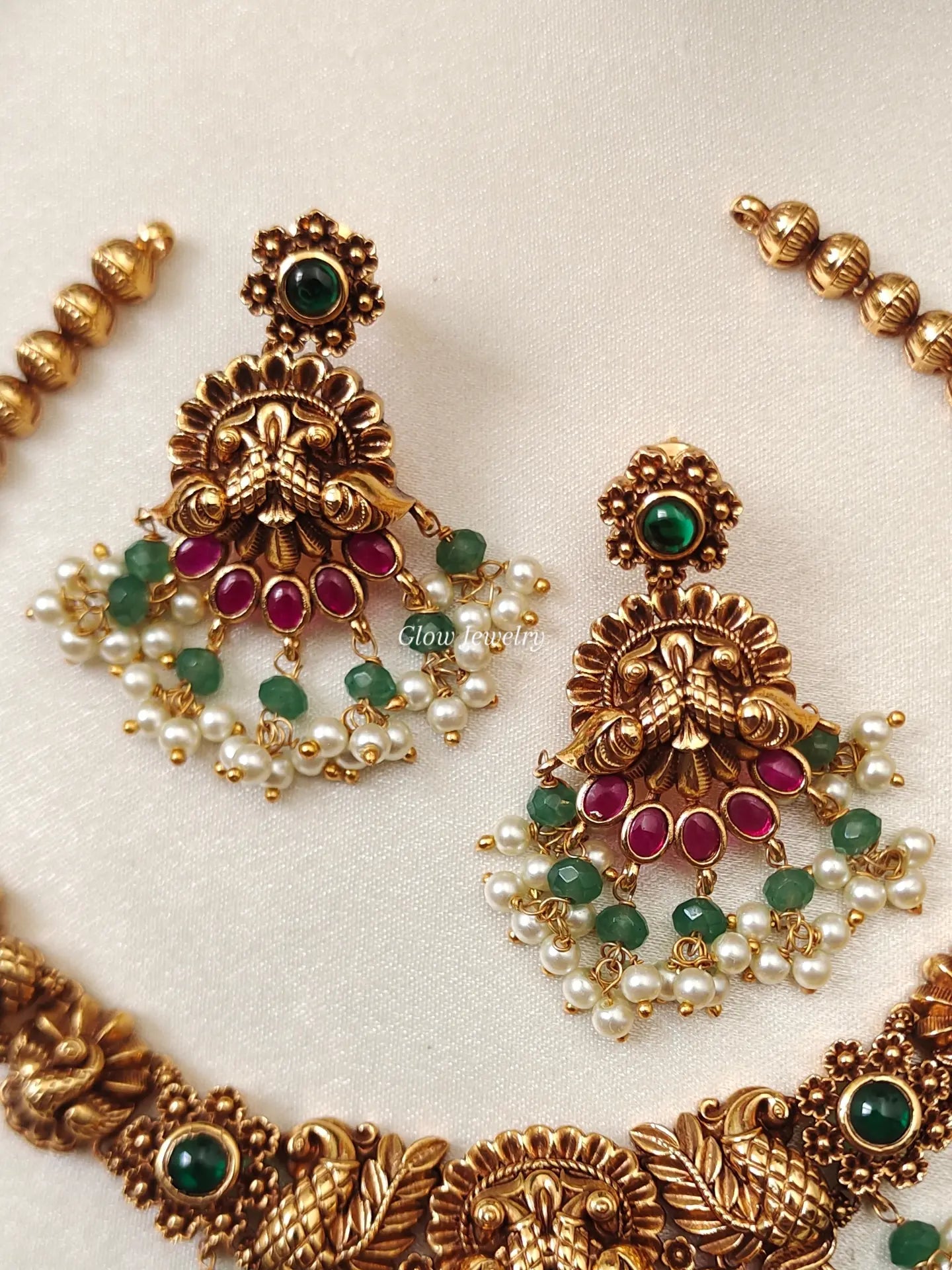 Premium Quality Gold-Alike Non-Idol Peacock Necklace