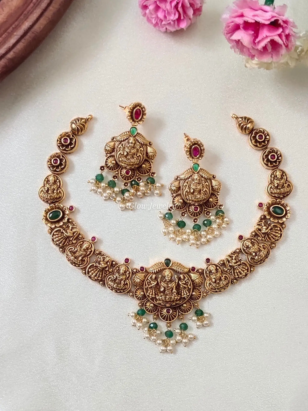 Premium Quality Gold-Alike Lakshmi Necklace