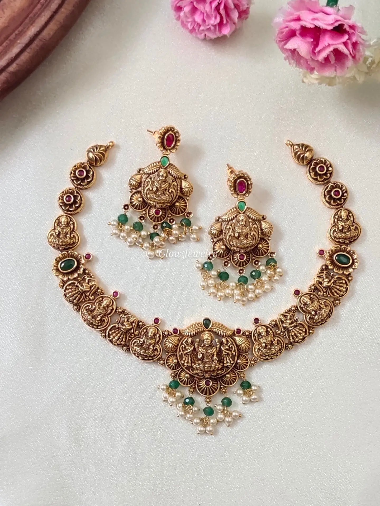 Premium Quality Gold-Alike Lakshmi Necklace