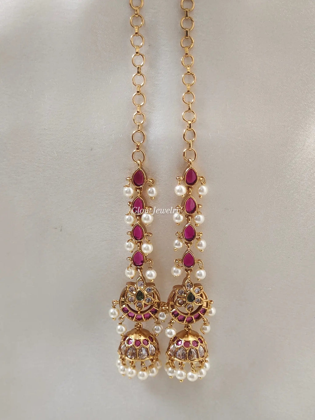 Premium Quality Kemp Stone Jumka with Maatil