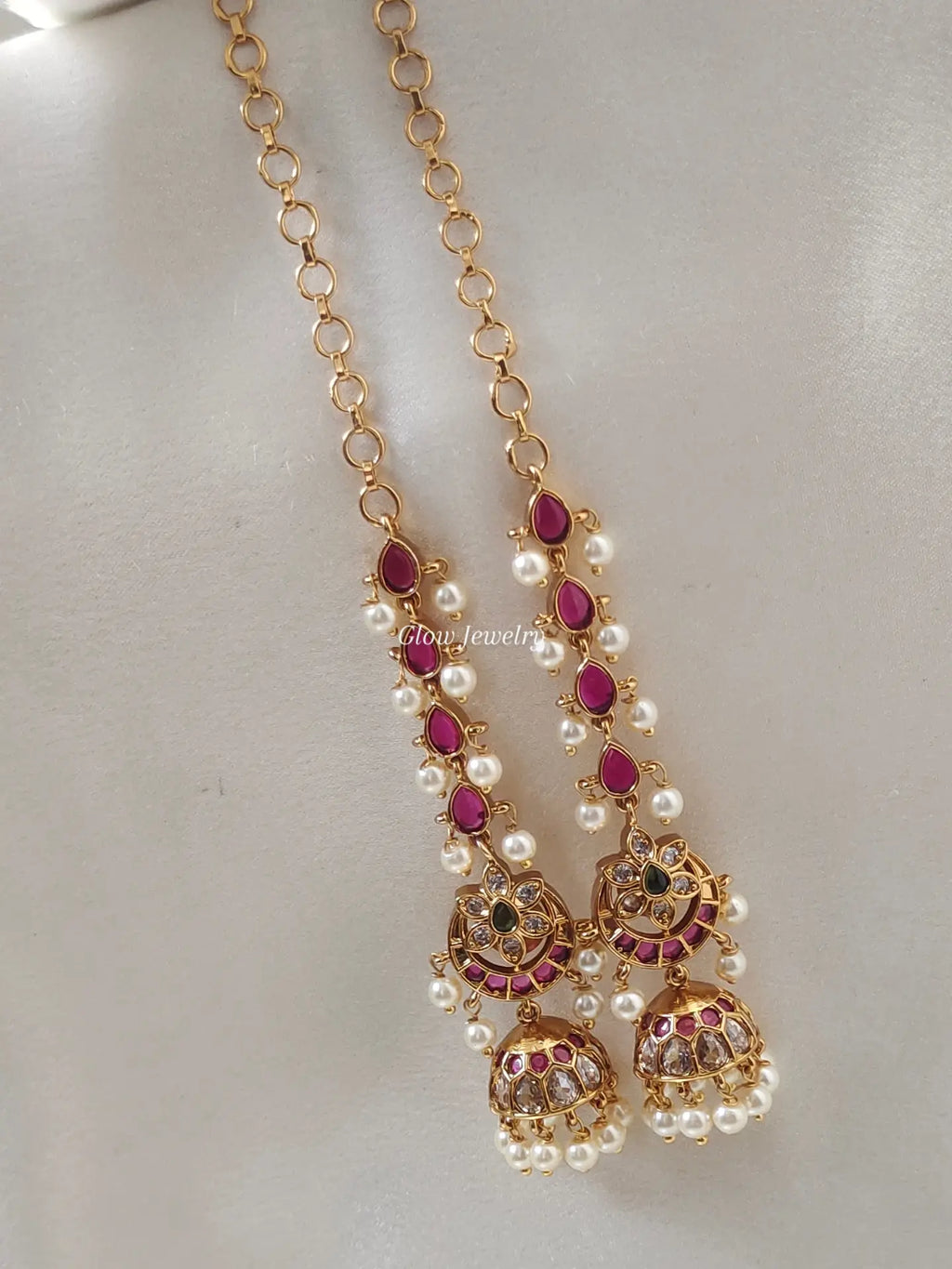 Premium Quality Kemp Stone Jumka with Maatil