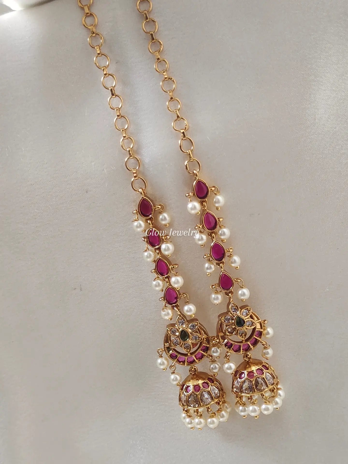 Premium Quality Kemp Stone Jumka with Maatil