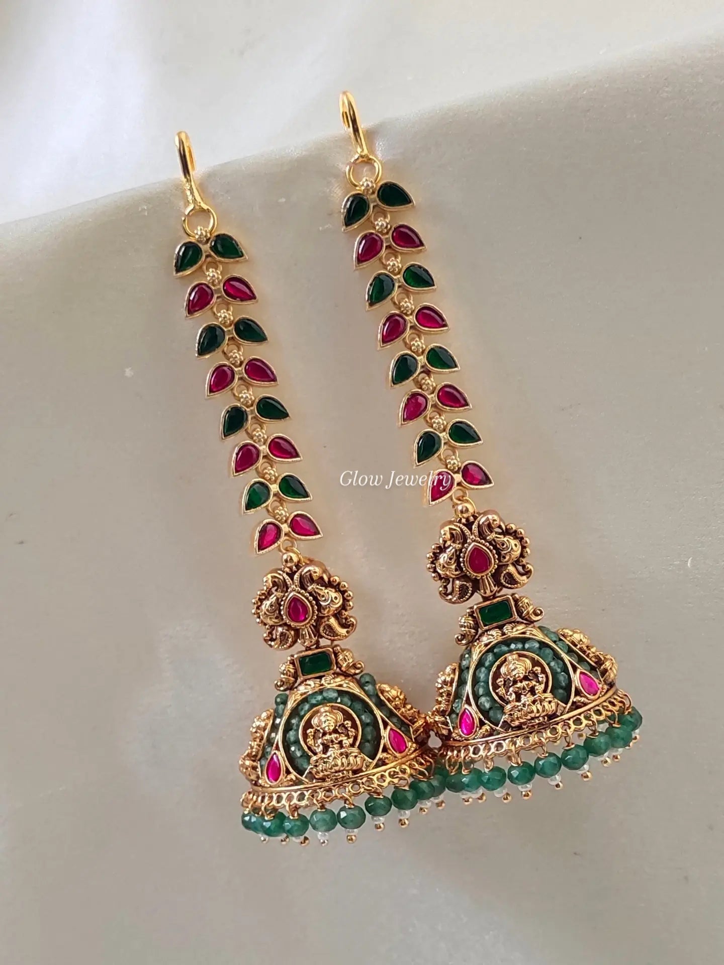 Premium Quality Jadau Bridal Jumka with Jadau Maatil