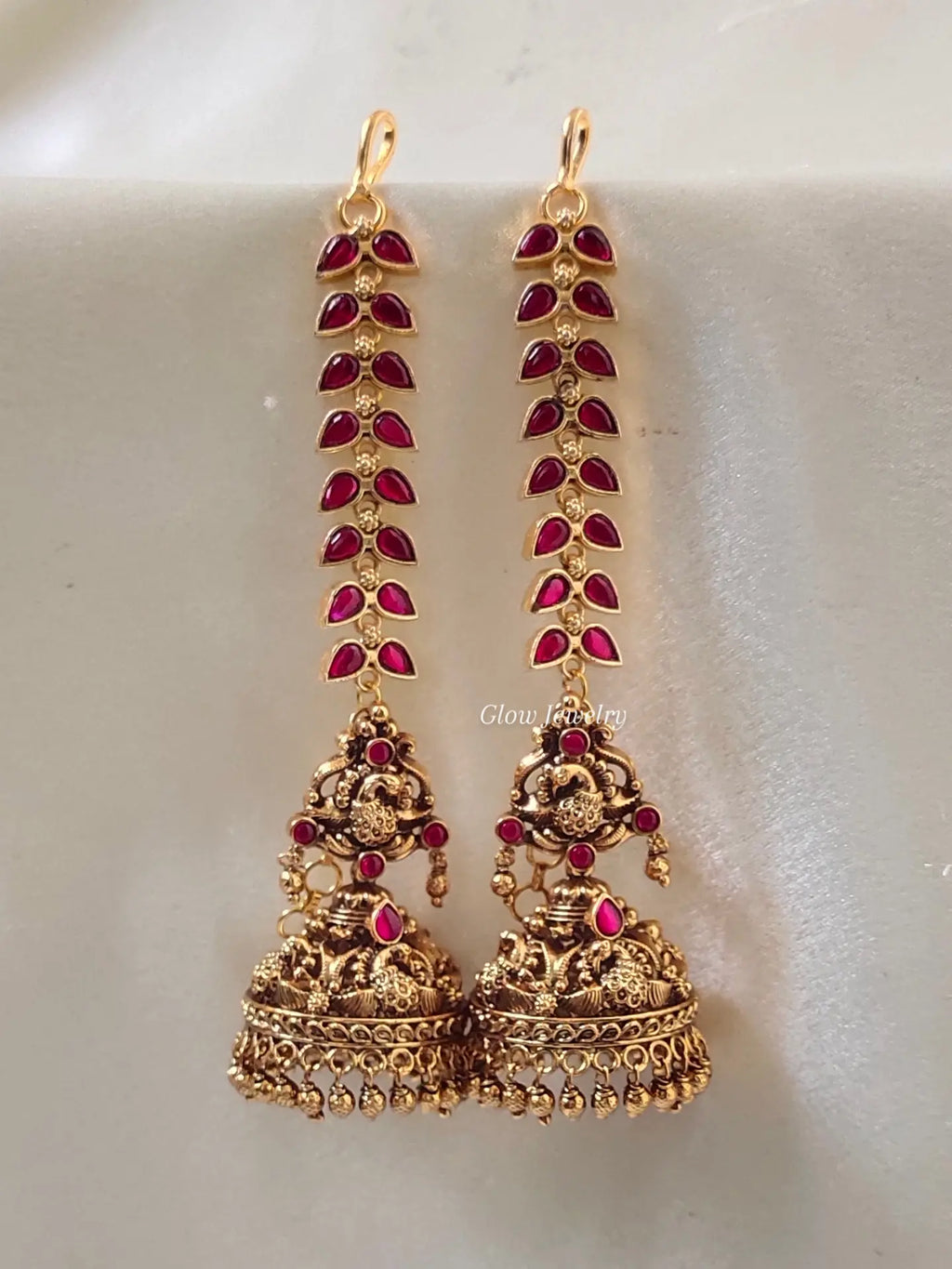 Premium Quality Jadau Bridal Jumka with Jadau Maatil
