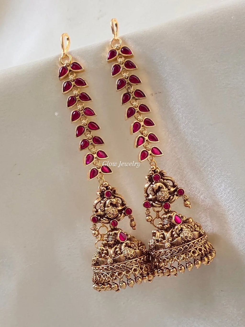 Premium Quality Jadau Bridal Jumka with Jadau Maatil