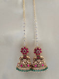 Premium Quality Jadau Bridal Jumka with AD Stone Maatil