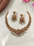 Premium Quality Gold-Alike Lakshmi Peacock Necklace
