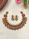 Premium Quality Gold-Alike Lakshmi Kasu Necklace